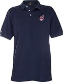 Cleveland Indians Navy Classic Pique Stainguard Polo Shirt