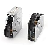 uxcell　窓ホイール　サッシプーリー　ウィンドウローラー　ステンレス鋼　シルバートーン　2個