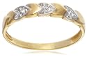 9ct Yellow Gold AMR312459 Ladies 0.015ct Diamond Band Ring