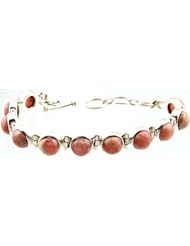 Rhodochrosite Bracelet - Sterling Silver