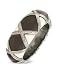 AZ Collection Brown & Ivory Enamel and Swarovski Crystal Cuff Bracelet