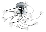 Eurofase 12898-015 Starburst 15-Light Flushmount, Chrome/Crystal