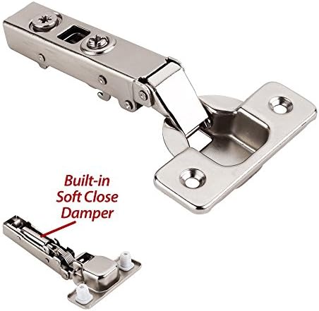10 Full Pair -1/2" Overlay Concealed Hinges w/Built in Soft Close &amp; w/Backplates