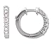 3/4 Carat Prong Set Diamond Hoop Earrings in 14k White Gold (with Safety Lock)