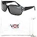 Vox Women's Polarized Sunglasses Designer Fashion Rhinestones Free Microfiber Pouch