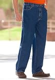 Comfort Waist Side Elastic Relaxed Fit Jeans