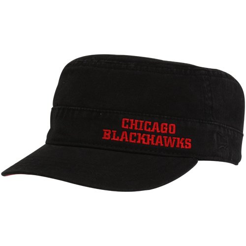 New Era Chicago Blackhawks Ladies Black Adjustable Military Hat