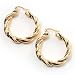 Gold Plated Twisted Hoop Earrings (35mm diameter)