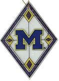 Michigan WOLVERINES Stained Art Glass Christmas Ornament