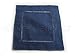 12 CleverDelights Navy Hemstitch Cocktail Napkins - 6