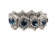 Ring - R26 - Swarovski (tm) Crystal Stretch - Size Lg ~ Montana (Denim Blue)