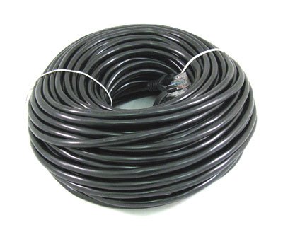 BLACK 100FT 100 Ft 100' Long CAT5 Enhanced CAT5E RJ45 PATCH 350MHz ETHERNET NETWORK CABLE For PC, Mac, Laptop, PS2, PS3, XBox, and XBox 360 to hook up on high speed internet DSL / Cable internet