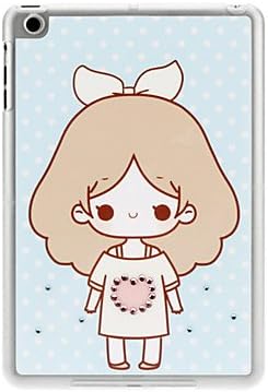 NaT Diamond Look Lovely Simple Little Girl Pattern PC Hard Case with Matte Transparent Frame for iPad mini