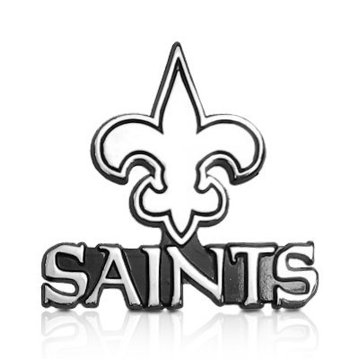 NFL New Orleans Saints Chrome Metal Car Emblem