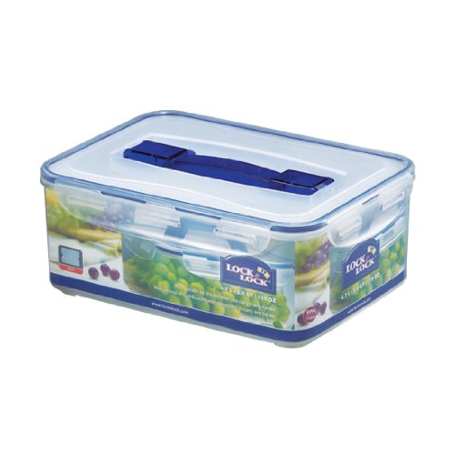 Lock&Lock 159-Fluid Ounce Rectangular Container with Handle and Tray, Tall, 19-1/2-Cup