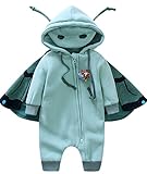 YY-Shop ベビー服 ロンパース 着ぐるみ 前開き 女の子 新生児 ボディースーツ 男の子 赤ちゃん 出産祝い カバーオール かわいい ベビースーツ 長袖 秋冬 蝶々 コスチューム (90cm, 