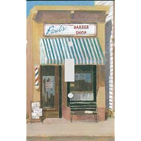 Barber Shop Decorative Switchplate Cover