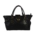 Classic Black Double Handle Satchel Bag Handbag Purse
