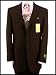 Brand New MADE IN ITALY Rossetti Hand Tailored Dark Brown Mens Suit w/ the Finest Luxury Worsted Wool Hand Finished Men's Suits for Perfect Fit