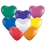 Qualatex 6 Heart Balloons, Jewel Assortment - Pack of 100