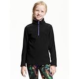 オールドネイビー OLD NAVY/ ゴーウォームマイクロフリース1/4ジップ ブラック アウターパーカー S (6～7歳)【並行輸入】