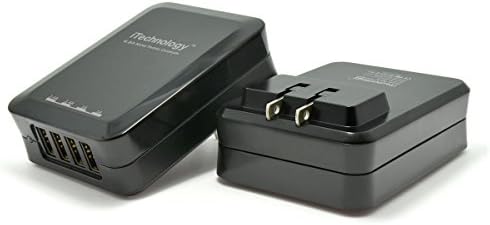 iTechnology® Heavy Duty 34Watt 4 Port Ac Charger 6.8A Usb Charger with 4 Usb Port Outlet,support 2 Tabs and 2 Phones Quick Charging At the Same Time,Compliant with Apple iPad,iphone/Samsung Tabs,almost Tablet PC,Smart Phone,mp3,GPS,Samsung Galaxy S5 S4 S3 S2,Note 3 2,Google Nexus 4 5 7 10,Android Phone,Bluetooth Speakers Headphones,Power Bank,4 Port Usb Charger,4 Port Travel charger (Black)