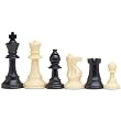 Solid Plastic, Tournament Style, Staunton Chess Pieces with 3 3/4" King