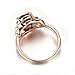 Yoursfs Kate Princess Style Ruby Engagement Rings Arounded with Tiny Crystal 18K Rose Gold Plated