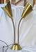 Vintage Eames Era Brass Rocket Twin Gooseneck Table Lamp Retro