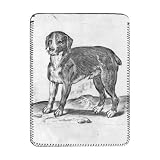Dog (engraving) (b/w photo) by Agostino.. - iPad Cover (Protective Sleeve) - Art247 - IPads 1 And 2