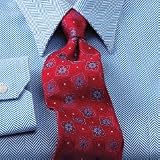 Italian Silk Deco Square Floral Tie