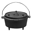 Universal Housewares Pre-Seasoned Cast Iron Camping Dutch Oven