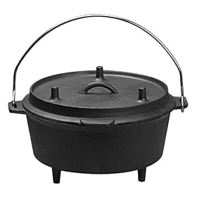 Universal Housewares Pre-Seasoned Cast Iron Camping Dutch Oven