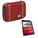 Nintendo DSi Combo Kit Includes Compact Red Hard Shell Case, Accelerated 133x Speed 2GB Secure Digital SD Memory Card