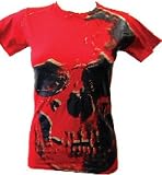BIG SKULL RED WOMENS BABYDOLL TEE