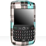 Premium Designer Hard Crystal Snap-on Case for Blackberry Curve 8900 Case - Green Checker Board Print