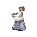 伊勢クラフト　お買い物女の子一輪差　【四日市ばん古焼 置物・オブジェ】 　/ お楽しみグッズ(キッチン用品)付きセット