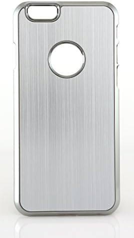 iPhone 6 Case (4.7 Inch) BRUSHED ALUMINUM with CHROME. Slim fit - PREMIUM GrandWinged Case (Silver)