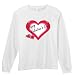 Happy Valentine's Day heart youth long sleeve t-shirt.