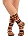 Cashmere Blend Striped Socks Crew 7 Colors Available Womens Soft and Warm