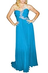 Sweetheart One Shoulder Chiffon Evening Dress/Prom Dress 