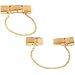 2 Ladies Watch Band Clasps Gold +Safety Chains Buckle