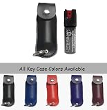 Leather Keycase 1/2 Oz. Pepper Spray - 3 Great Colors