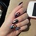 Fashion Nail Art Transfer Foil 6pcs Mix Black Lace /Lip /Peacock Style etc. Nail Sticker Tip Decoration