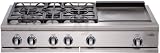 DCS CP485GDSSL 48 Pro-Style Gas Rangetop with 5 Sealed Dual Flow Burners and 26,000 BTU Griddle: Liquid Propane