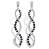 10k White Gold Sapphire and Diamond Twist Earrings