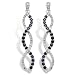 10k White Gold Sapphire and Diamond Twist Earrings