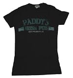 TS793 Its Always Sunny In Philadelphia Paddys Pub Distressed Juniors Babydoll T-Shirt