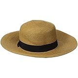 San Diego Hat Company Women's Paper Sun Brim Hat with Fabric Band