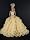 Soft Yellow Long Gown with Layers of Ruffle Details Made to Fit the Barbie Doll
